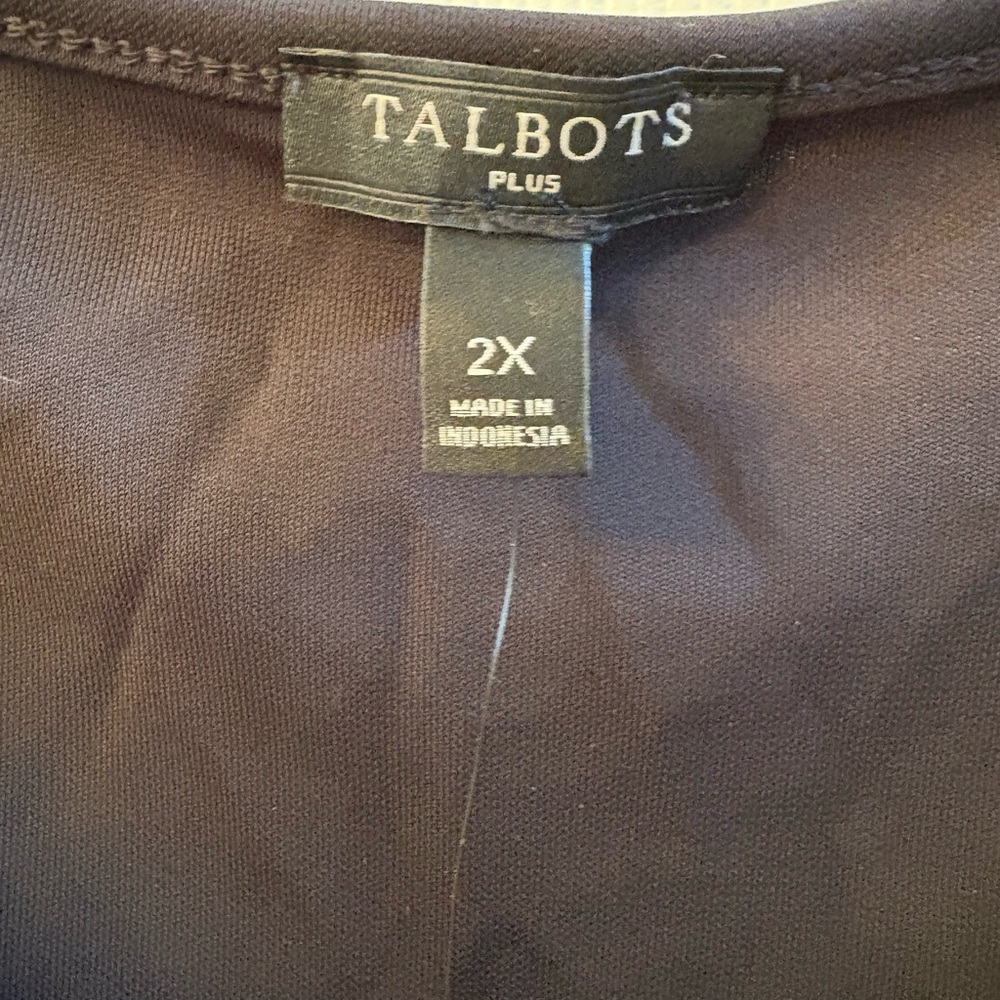 Talbots Knit Jersey Layering Tank Top with Shirred Neckline Size 2X NWT - Picture 4 of 8